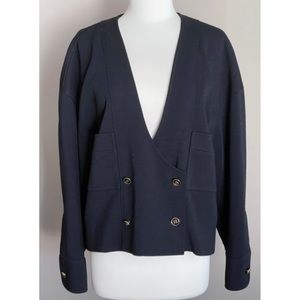 ✨Vintage CHANEL CC Logo Button Wool Jacket Coat Blazer